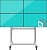 Подставка для телевизора Onkron FSPRO2L-22 черный 40"-55" макс.200кг напольный мобильный