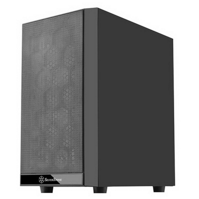 SST-PS15B-PRO Precision Mini Tower Micro ATX Computer Case, tempered glass, 2x 120mm ARGB, 1x ARGB Controller, black