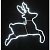 NEON-NIGHT (501-326) Фигура светодиодная SL-108-LED "Бегущий олень"  {белый,  размер 87*84 см }