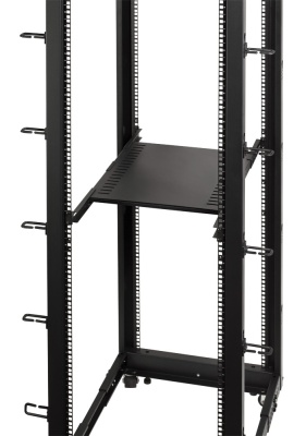 Полка выдвижная Lanmaster TWT-RACK2-S4-ADJ/45 1U нагр.:45кг. 19" черный (упак.:1шт)