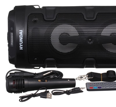 Минисистема Hyundai H-MC160 черный 50Вт/FM/USB/BT/SD/MMC