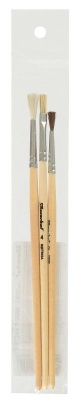 Набор кистей Silwerhof 980055 (наб.3шт) пон.круг.№2/коз.круг.№3/щет.плос.№4 дерев.ручка