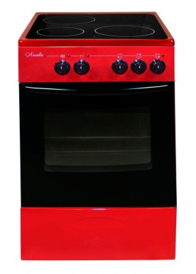 Плита Электрическая Лысьва EF3001MK00 вишневый стеклокерамика (без крышки)