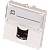 Вставка Mosaic 45x45, RJ-45 UTP, кат.5e, со шторкой и увеличенным окном маркировки, белая (LAN-SIP-23U5E-WH)