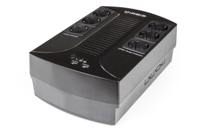 Источник бесперебойного питания IRBIS UPS Personal plus  600VA/360W, Line-Interactive, AVR, 6xSchuko outlets(3 Surge & 3 batt.), 2 USB charger, 2 year warranty (ISBR600E)