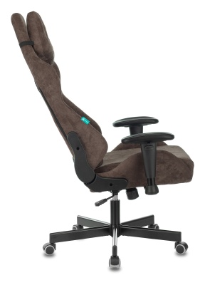 Кресло игровое Бюрократ VIKING KNIGHT Fabric темно-коричневый Light-10 с подголов. крестовина металл