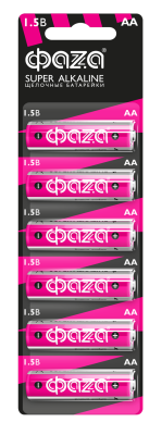 Элемент питания LR 6 (AA) Super Alkaline блистер, 6 шт.