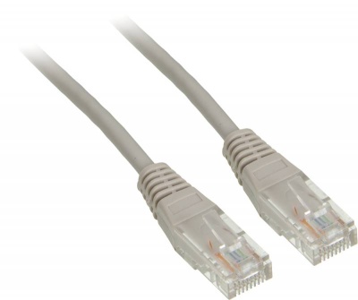 Патч-корд Lanmaster UTP TWT-45-45-10-GY UTP вилка RJ-45-вилка RJ-45 кат.5е 10м серый ПВХ (уп.:1шт)