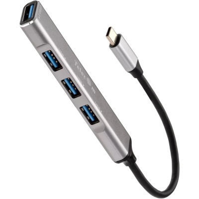 Переходник USB 3.1 Type-C-->USB3.0+3 USB2.0, Aluminum Shell, 0.2м Telecom <TA308C> VCOM Мультифункциональный хаб Telecom USB 3.1 Type C M/USB 3.0 F/3 x USB 2.0 F (TA308C)