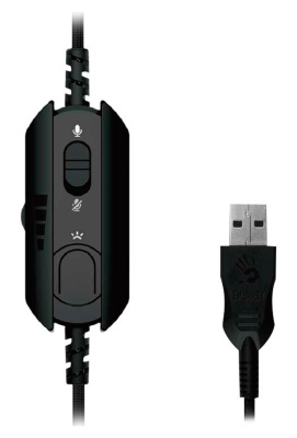 Наушники с микрофоном A4Tech Bloody G575 черный 2м мониторные USB оголовье (G575 USB/ BLACK)