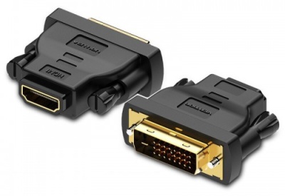 Адаптер-переходник Vention DVI 24+1 M/ HDMI 19F Двунаправленный Vention HDMI (f) - DVI-D (m) (AILB0)