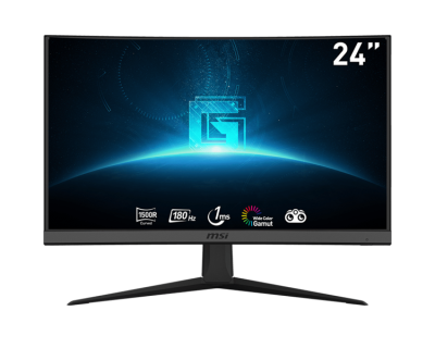 Монитор MSI G24C6 E2 23,6" 16:9 FHD(1920x1080) VA Curve 1500R,1ms(MPRT), 3000:1, 100M:1, 250nit, 178/178, 2xHDMI 2.0b, DP 1.2a, Tilt,VESA,180Hz,Black,1y w-ty (9S6-3BA01T-062)