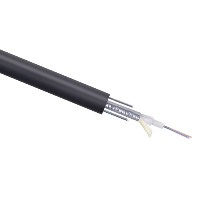 Cabeus STW-9-01x04-ST-SW-PE-OUT Кабель волоконно-оптический 9/125 одномодовый, 4 волокна, loose tube, бронированный стальной лентой и стальными проволоками, для внешней прокладки (-40C ~ +70), PE, чер