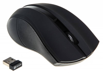 Мышь Оклик 615MW черный оптическая (1000dpi) беспроводная USB (2but)