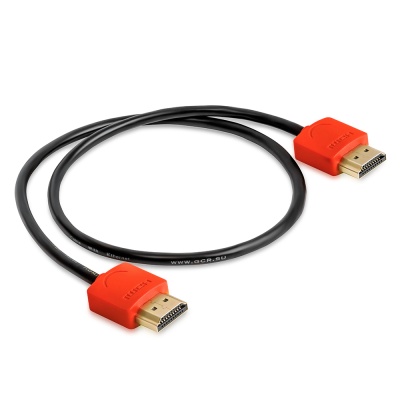 Greenconnect Кабель SLIM 3.0m HDMI 2.0, красные коннекторы Slim, OD3.8mm, HDR 4:2:2, Ultra HD, 4K 60 fps 60Hz, 3D, AUDIO, 18.0 Гбит/с, 32/32 AWG, GCR-51601 Greenconnect HDMI (m) - HDMI (m) 3м (GCR-51601)