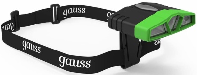 Фонарь налобный Gauss GFL406 черный 5Вт лам.:светодиод. (GF406)