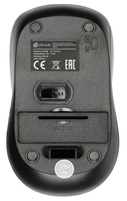 Мышь Оклик 675MW черный/красный оптическая (800dpi) беспроводная USB (2but)
