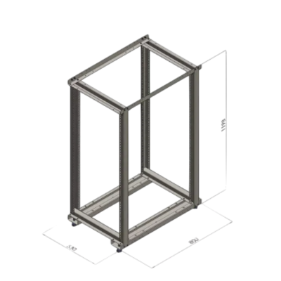 Стойка монтажная двухрамная 24U (1200х530х800мм)