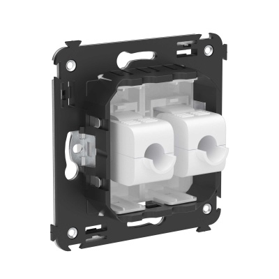 Avanti Компьютерная розетка RJ-45 без шторки в    стену, кат.5е двойная, Белое облако