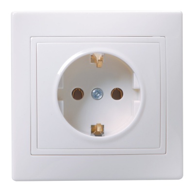 Розетка силовая IEK Кварта (ERK14-K01-16-DM) скрыт. зазем. IP20 белый (упак.:1шт)