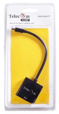 Кабель-переходник Mini DisplayPort (M) -> HDMI (F), 4K@60Hz, Telecom (TA6056) VCOM Mini DisplayPort (m) - HDMI (f) (TA6056)