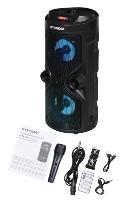 Минисистема Hyundai H-MC150 черный 50Вт/FM/USB/BT/SD/MMC