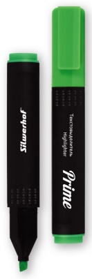 Текстовыделитель Silwerhof Prime 108031-03 скошенный пиш. наконечник 1-4мм зеленый коробка