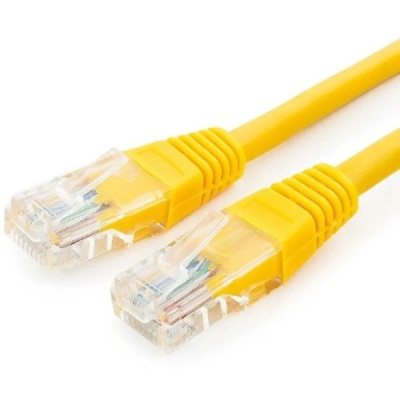 Патч-корд UTP Cablexpert PP12-0.5M/Y кат.5e, 0.5м, литой, многожильный (жёлтый)