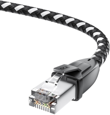 GCR Патч-корд PROF прямой 3.0m, UTP медь кат.6, STRONG черно-белый нейлон, ethernet high speed 10 Гбит/с, T568B, GCR-52778 Greenconnect RJ45(m) - RJ45(m) Cat.6 3м черно-белый (GCR-52778)