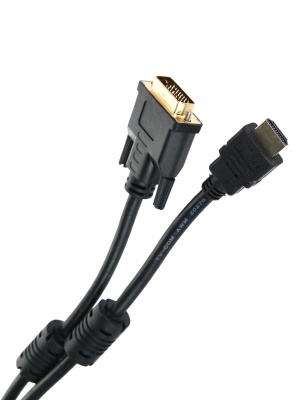 Кабель HDMI to DVI-D (19M -25M) 2м, 2 фильтра TV-COM <LCG135F-2M> VCOM TV-COM HDMI to DVI-D (19M -25M) 2м, 2 фильтра (LCG135F-2M)
