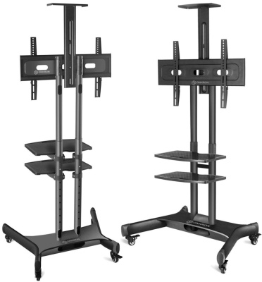 Подставка для телевизора Onkron TS1552 черный 40"-70" макс.60.5кг напольный мобильный