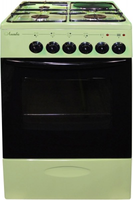 Плита Комбинированная Лысьва ЭГ 1/3г01 МС-2у зеленый (без крышки)