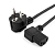 Кабель питания EU-Schuko/IEC320-C13, 220B, 10А, 1.8м, Г-образный штекер C13