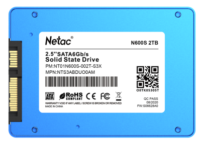 Накопитель SSD Netac SATA III 2Tb NT01N600S-002T-S3X N600S 2.5"