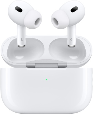 Гарнитура внутриканальные Apple AirPods Pro 2 2023 A3047/A3048/A2968 белый беспроводные bluetooth в ушной раковине (MTJV3ZA/A)