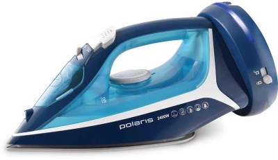 Утюг беспроводной Polaris PIR 2444K Cord[LESS] 2400Вт синий/белый