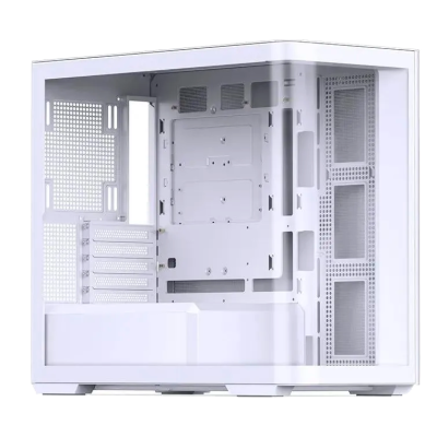 Корпус без блока питания JONSBO D300, Mini-Tower, TG, no fan, 2xUSB-A 3.2 + 1xUSB-C 3.2, mATX, mITX White