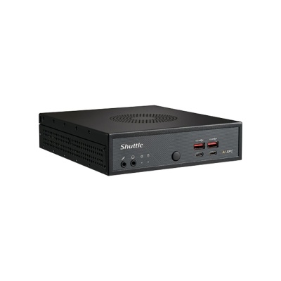 Мини ПК Shuttle NT10H, Intel Ultra5 125H, 2 x DDR5 SODIMM, no SSD, 120w PSU, VESA