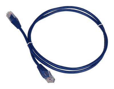 Патч-корд Lanmaster TWT-45-45-1.0-BL UTP вилка RJ-45-вилка RJ-45 кат.5е 1м синий ПВХ (уп.:1шт)