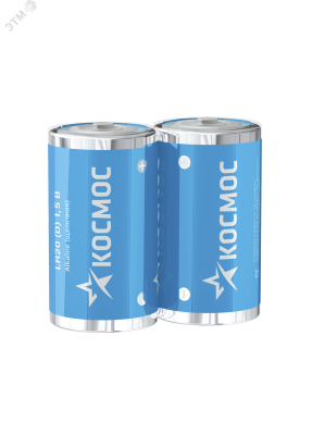 Батарейка  LR20 (D) 1.5V Alkaline 2S в шринке,