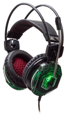 Наушники с микрофоном Оклик HS-L500G TOXIC черный 2.2м мониторные оголовье (HS-L500G)