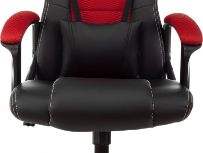 Кресло игровое Zombie Arena черный/красный эко.кожа/ткань крестов. пластик