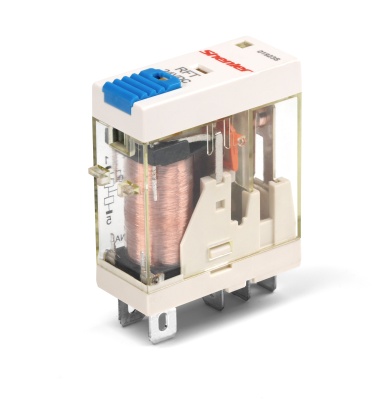 Реле промежуточное.  мех. индикация, тест-кнопка с блокировкой