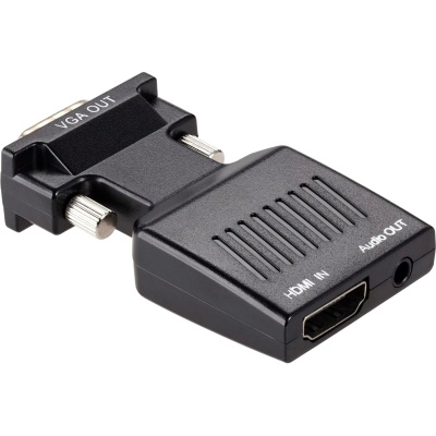 Переходник HDMI(F) --> VGA(M)+audio,1080*60Hz, VCOM <CA336A> Переходник VCOM HDMI F/VGA M+mini jack 3.5 mm M (CA336A)