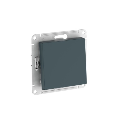 ATLASDESIGN 1-клавишный ВЫКЛЮЧАТЕЛЬ, сх.1, 10АХ, быстрозажимные клеммы, ИЗУМРУД