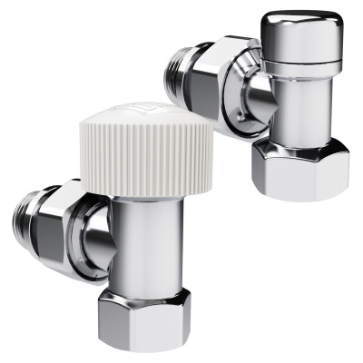 Набор термостатический угловой Royal Thermo Design 1/2"М30х1,5 (Хром)