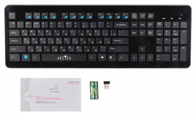 Клавиатура Оклик 870S черный USB беспроводная slim Multimedia