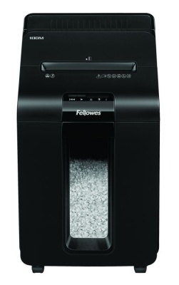 Шредер Fellowes AutoMax 100M с автоподачей (секр.P-4)/перекрестный/100лист./23лтр./скрепки/скобы/пл.карты
