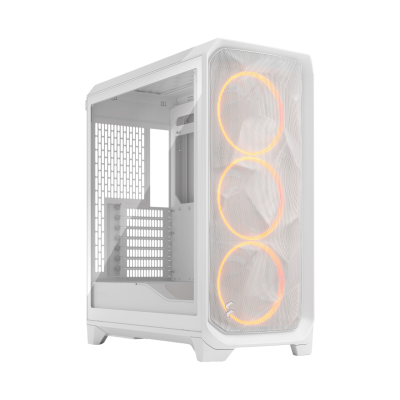 Корпус ПК без блока питания/ Case Fractal Design Meshify 3 RGB TG Clear Tint, Midi-Tower, 3x140mm ARGB, 2xUSB-A 3.2 + 1xUSB 3.2 Type-C E-ATX, ATX, mATX, mITX, White