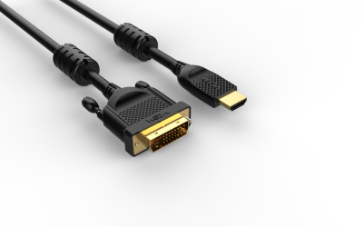 Кабель HDMI AM/DVI(24+1)M, 10м, CU, 1080P@60Hz, 2F, VCOM <CG484GD-10M> VCOM HDMI (m) - DVI-D (m) (CG484GD-10M)